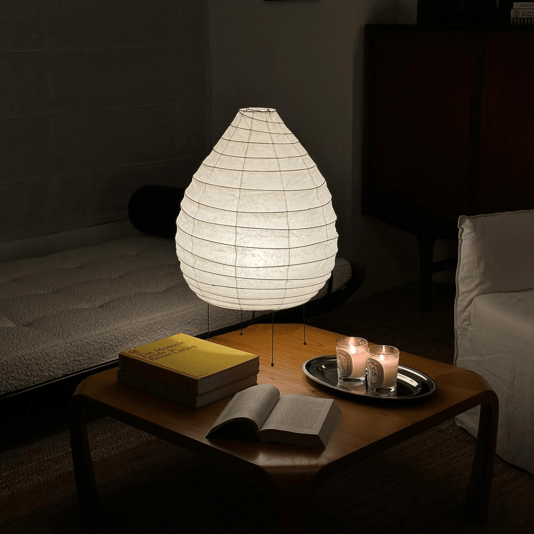 Tischlampe aus Washi-Papier – Laternendesign für Wohnzimmer und Schlafzimmer