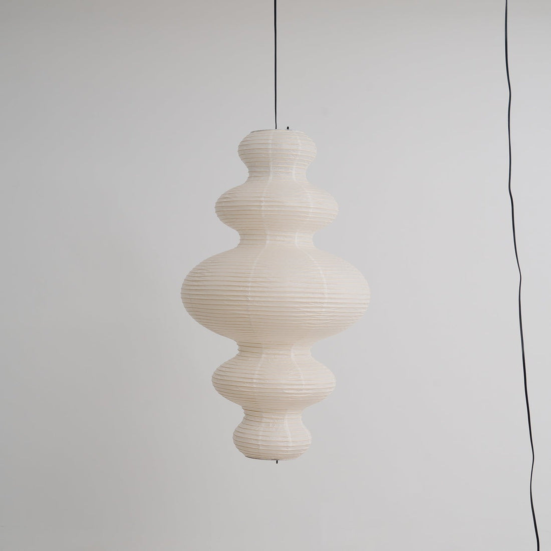 Luxurious Pendant Swag Lamp - Sculptural Rice Paper Lamp for Bedroom