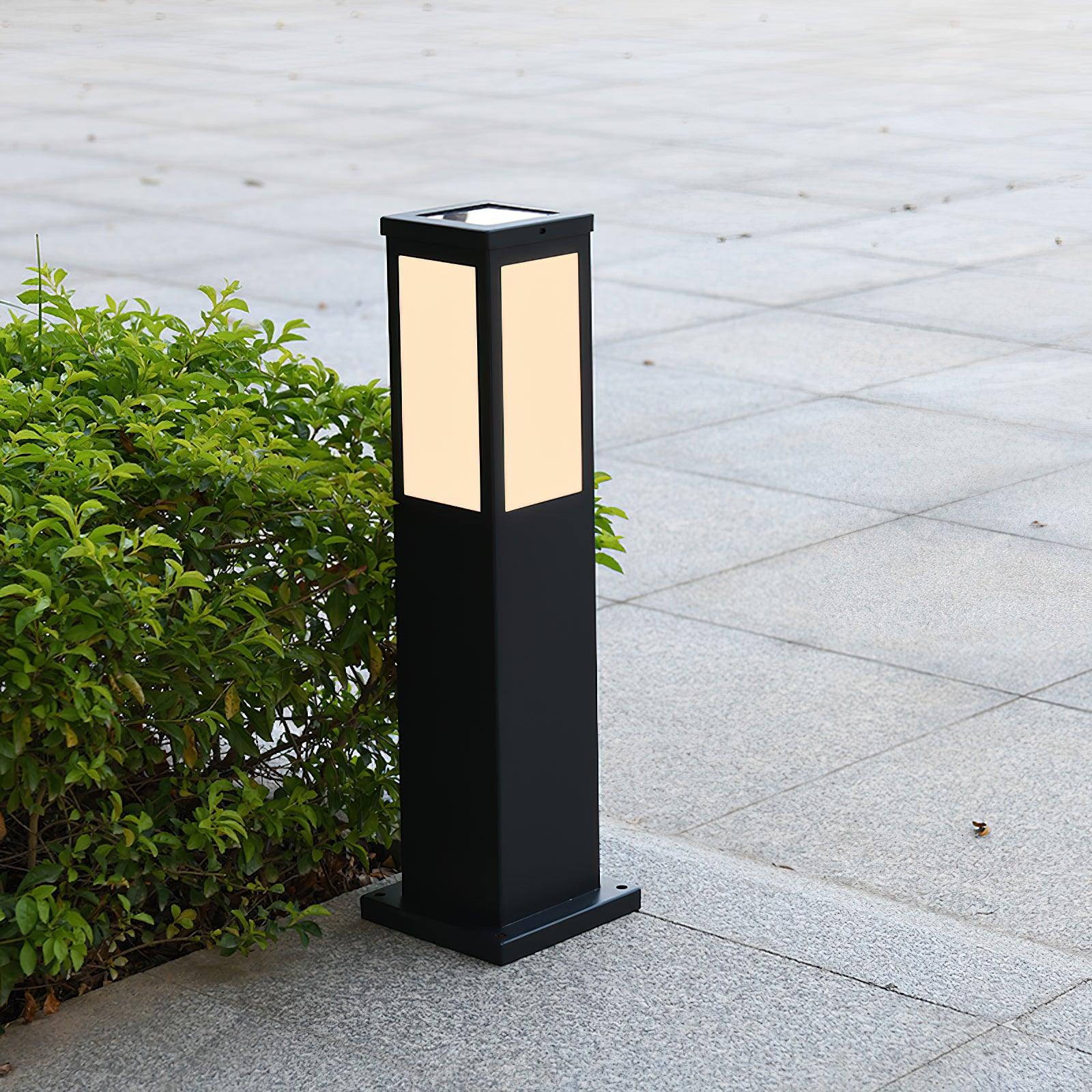 Moderne Pollerleuchte - Solar-Außenlampe aus Aluminiumdruckguss
