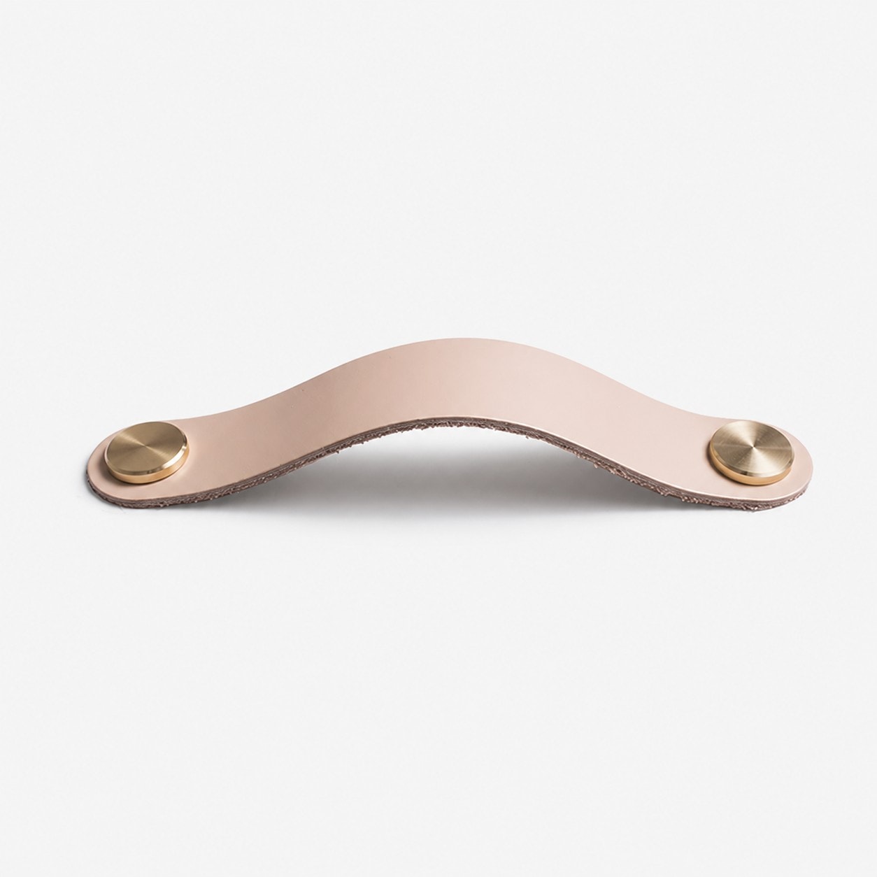 Cowhide leather and brass cabinet pull handle color and size option