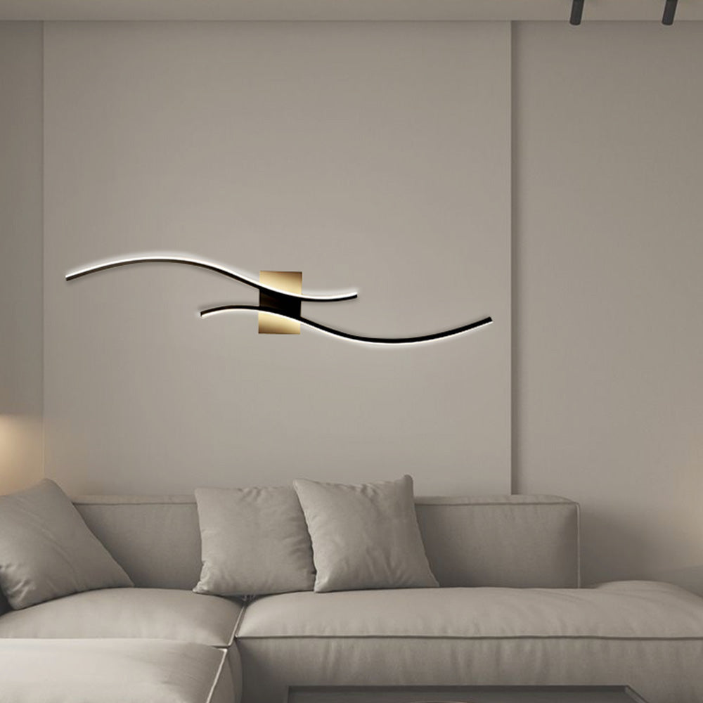 Curve LED Wall Light - Modern Acrylic Dimmable Design for Living Room