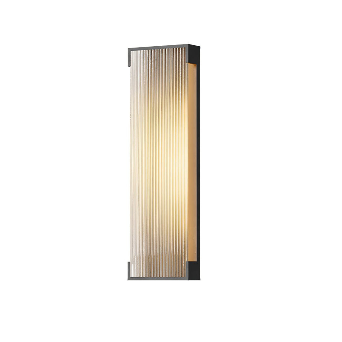 Rechteckige Außenwandleuchte - Moderne schwarze Lampe für Veranda &amp; Garten