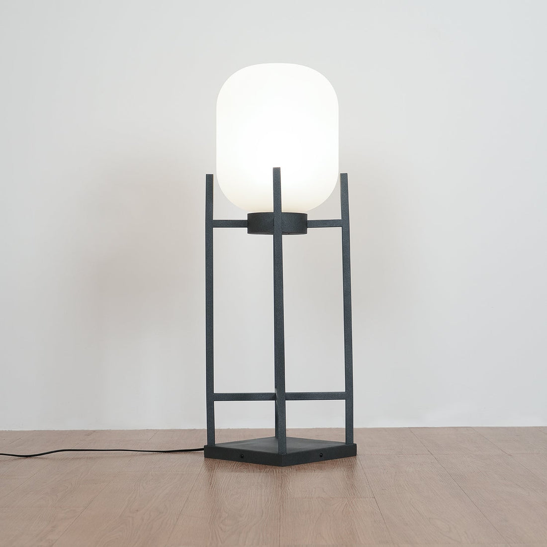 Lantern Floor Lamp - Solar LED Light for Garden, Patio & Outdoor Pathway