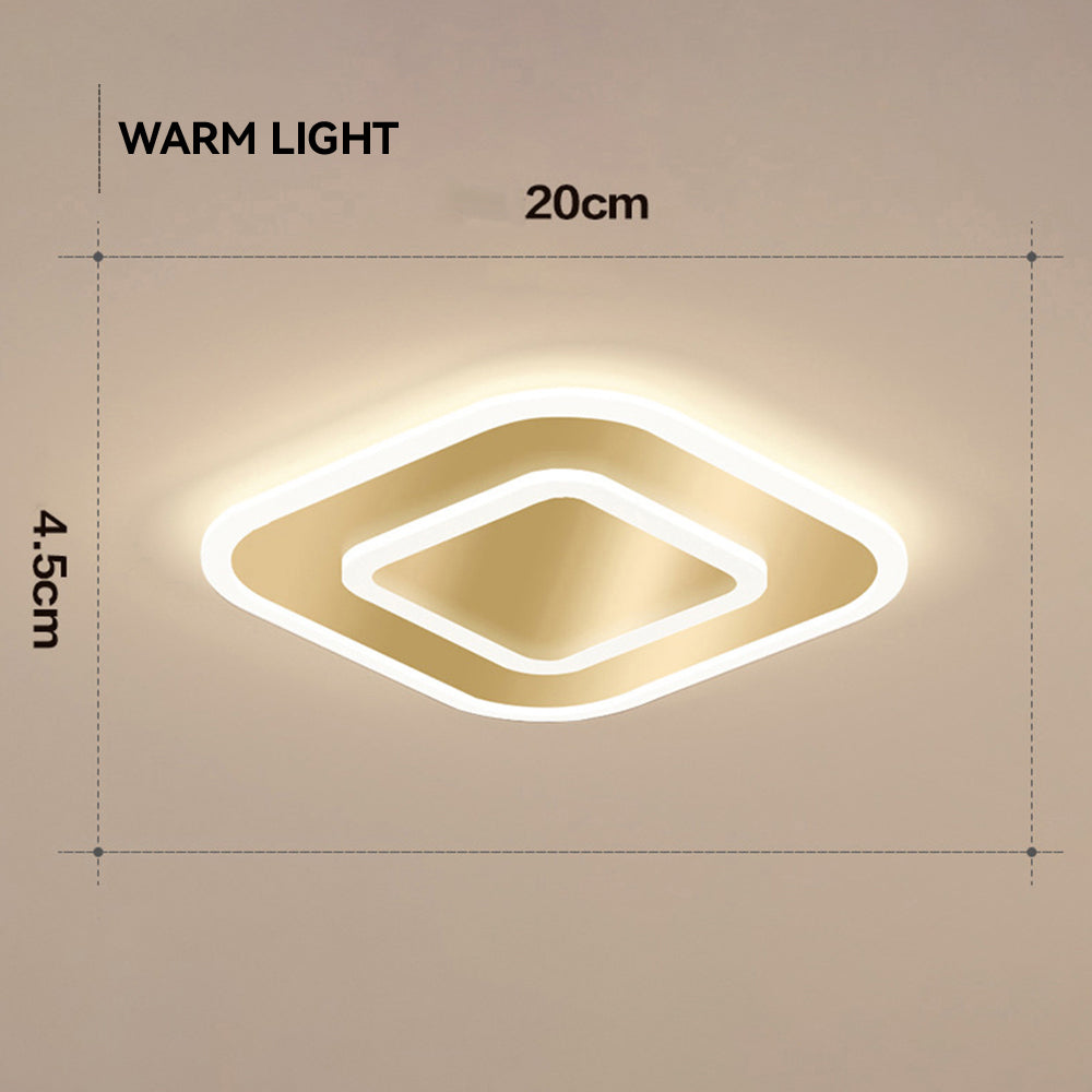 Minimalist LED Ceiling Light - Organic Metal Lamp for Modern Bedroom