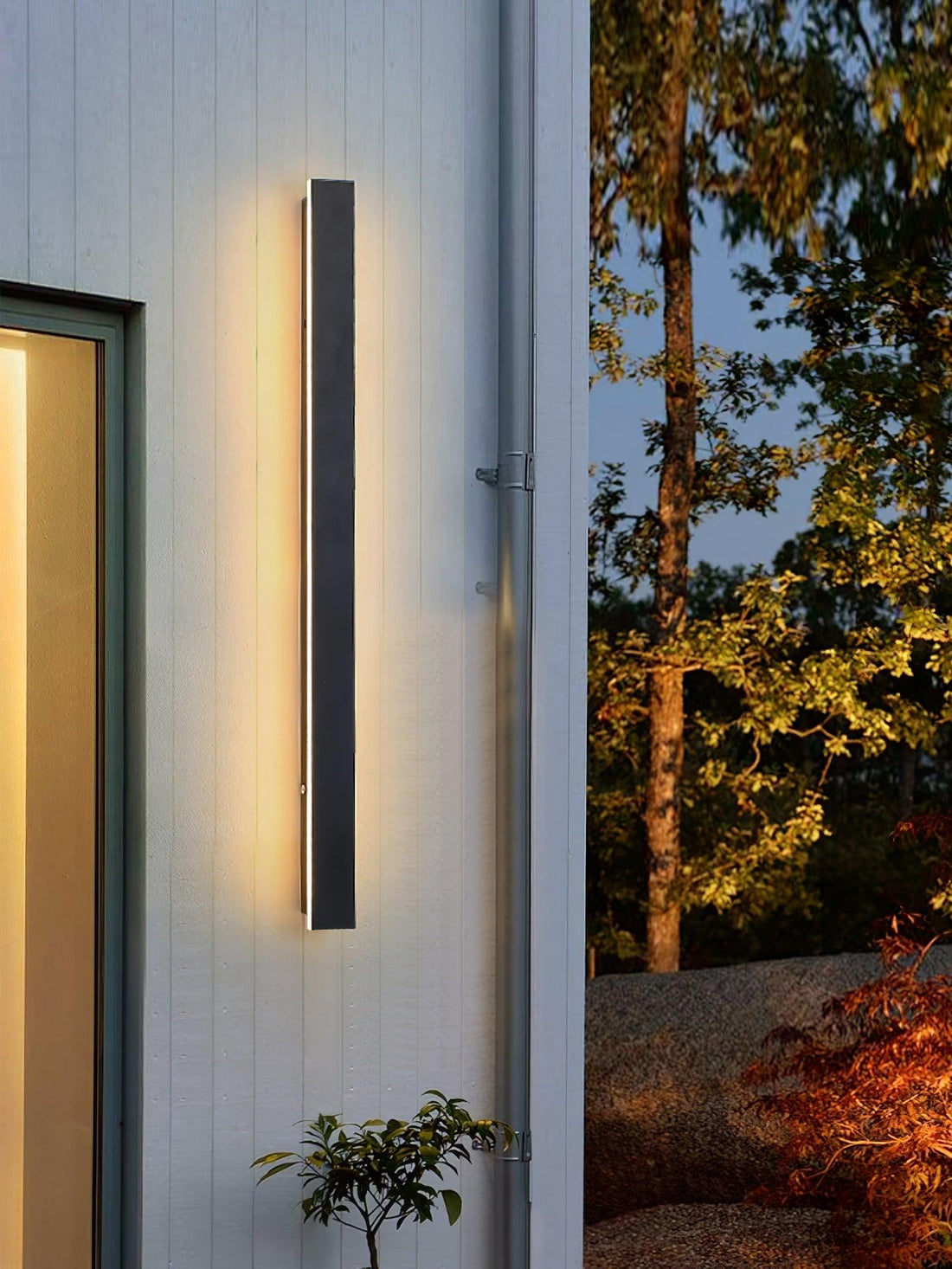 Long Strip Solar Outdoor Wall Sconce - LED Light for Front Porch