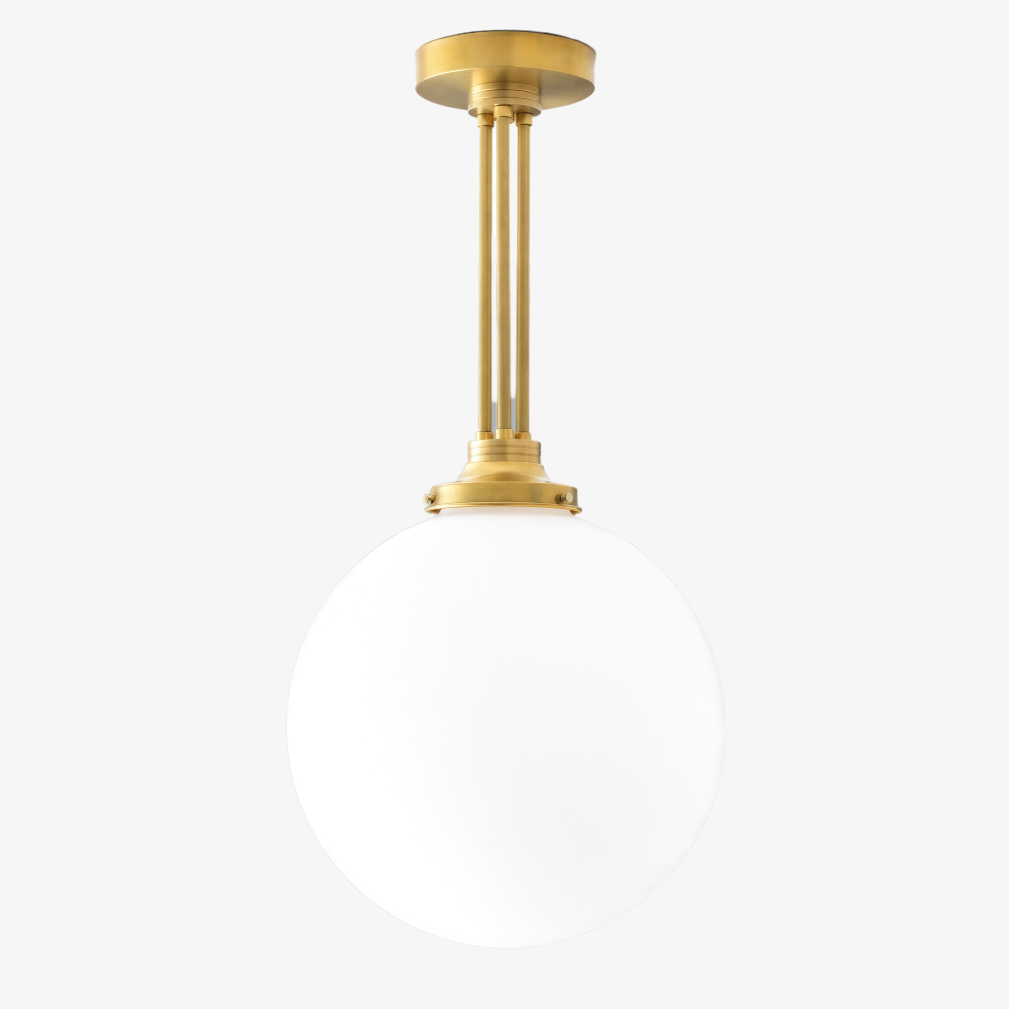 Glorica Glass Frosted Globe Pendant Light - Art Deco Hanging Light for Home