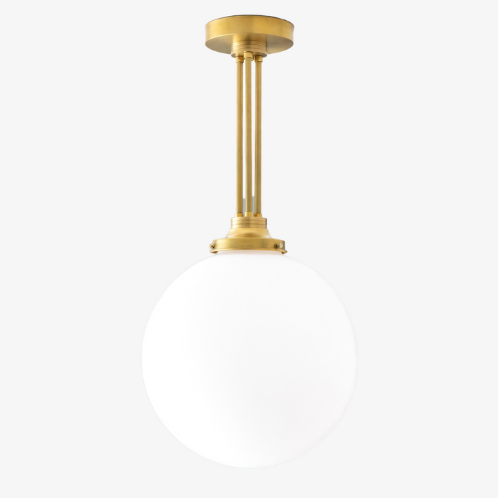 Glorica Glass Frosted Globe Pendant Light - Art Deco Hanging Light for Home