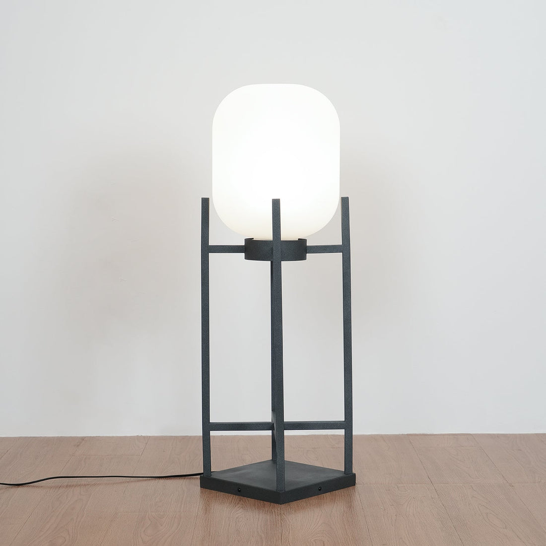 Lantern Floor Lamp - Solar LED Light for Garden, Patio & Outdoor Pathway