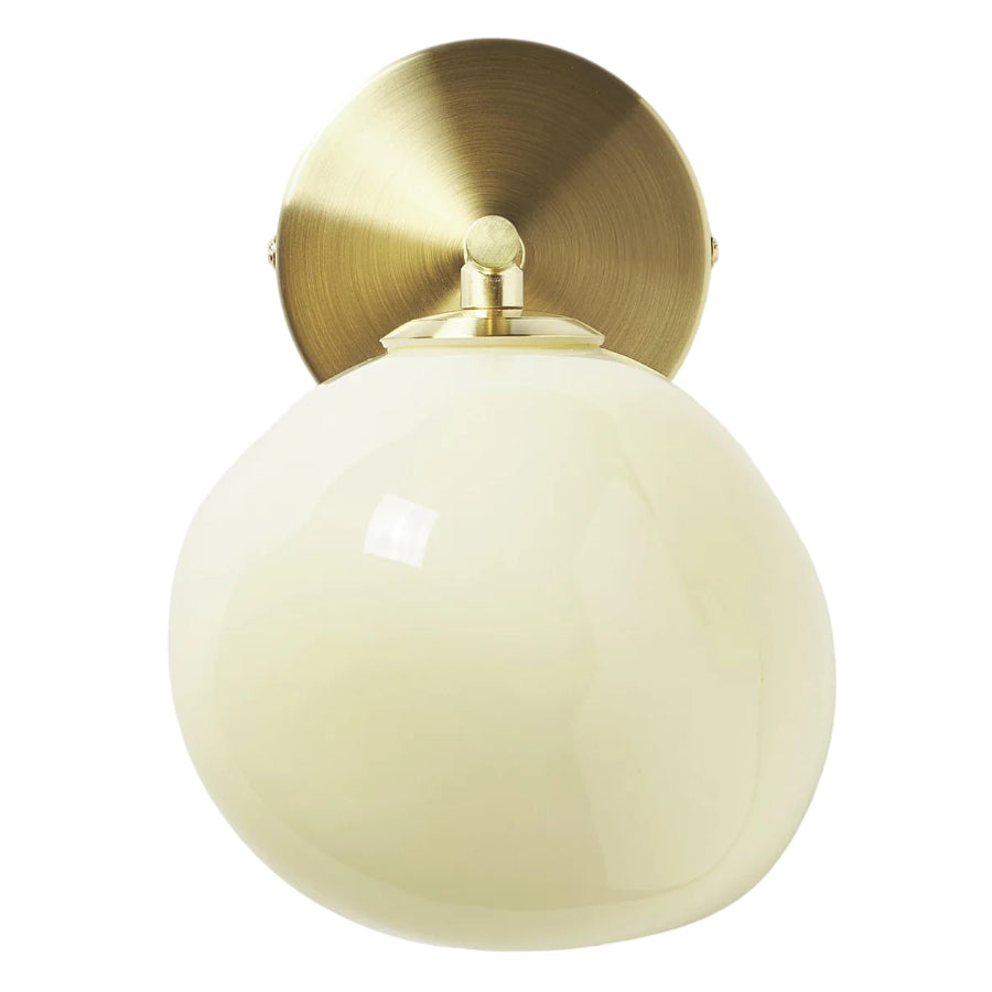 Orra Opal Glass Wall Sconce - Elegant Globe and Metal Sconce for Living Room and Bedroom