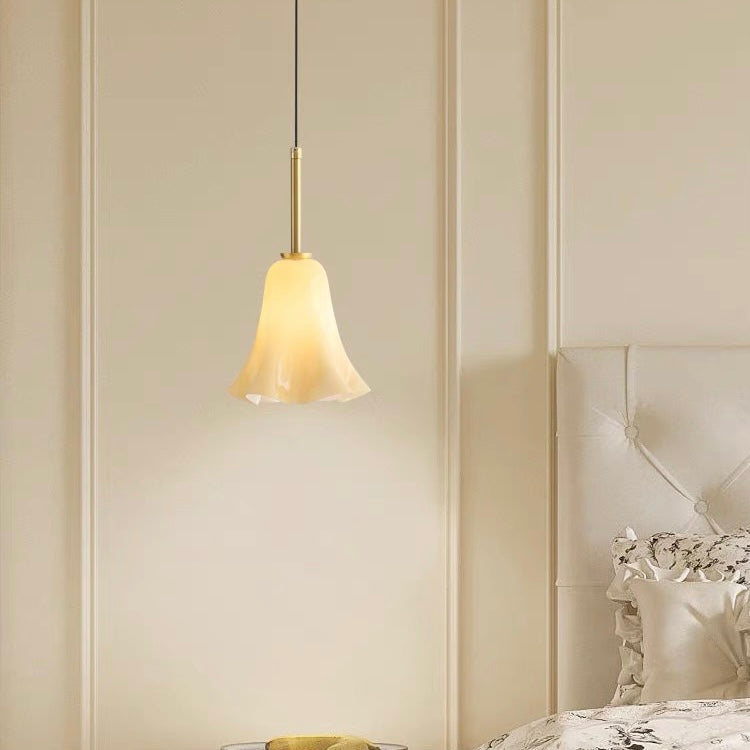 Bauhaus Pendant Light - Retro Glass Flower Design for Bedroom