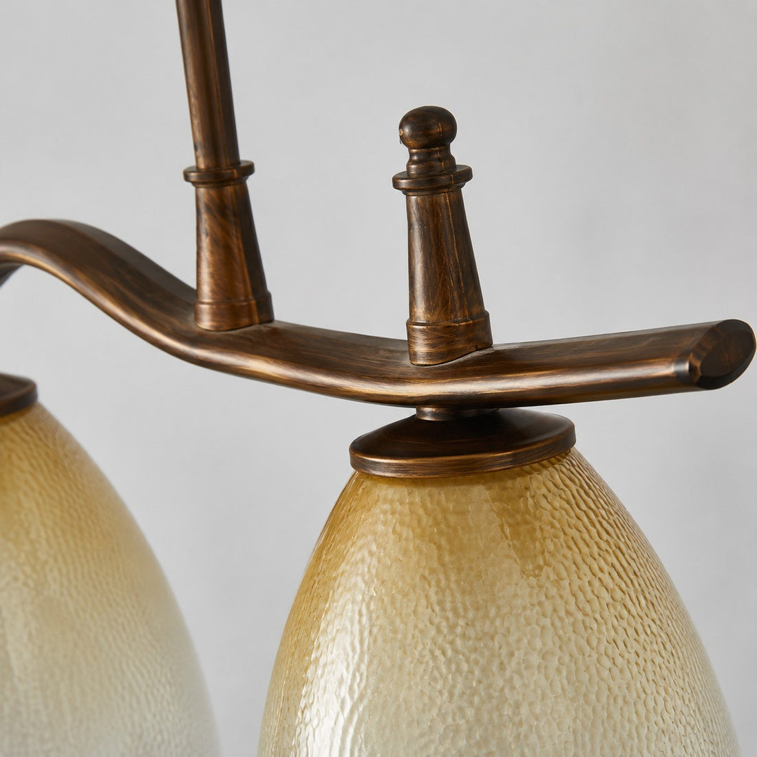 Vintage Linear Glass Pendant Fixture