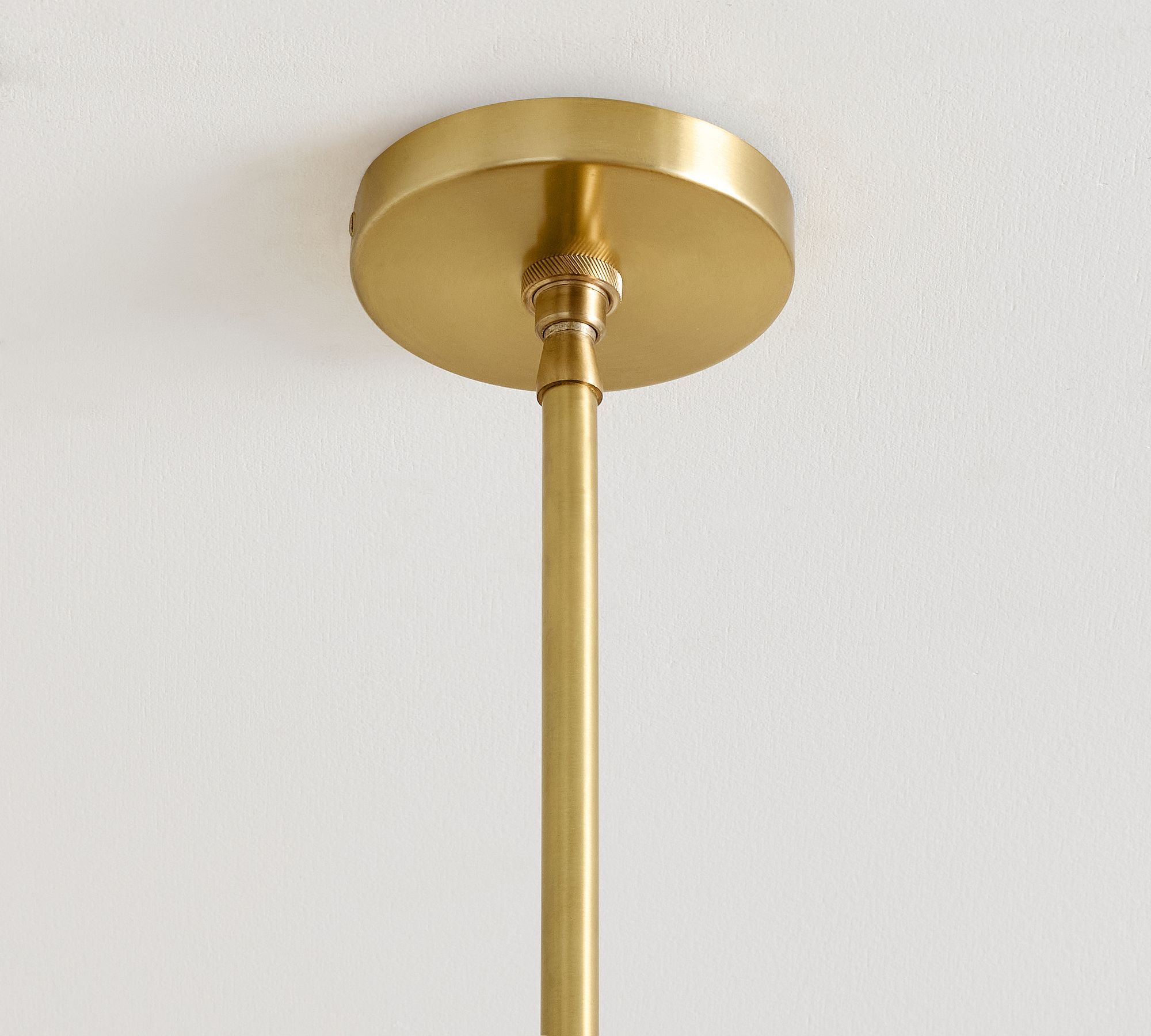 Forvara Rustic Metal Pendant Light - Brass Drum Lamp for Kitchen Island