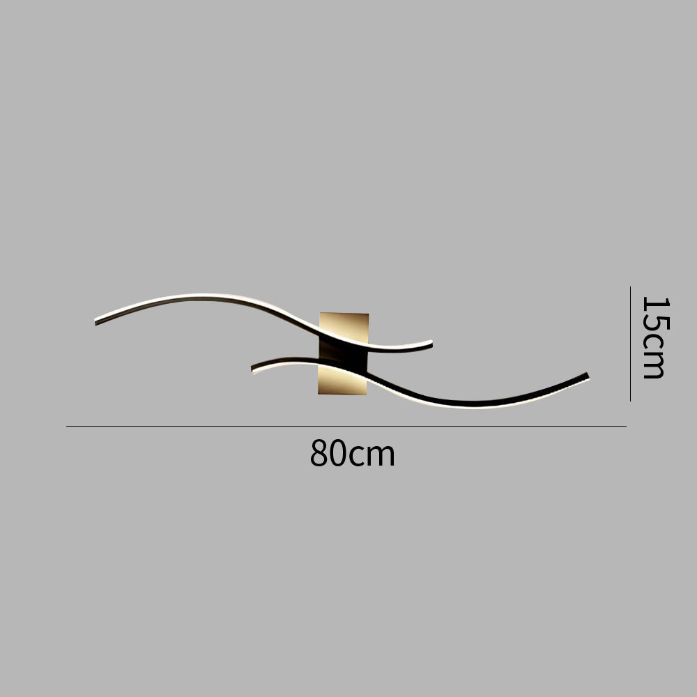 Curve LED-Wandleuchte – Modernes dimmbares Acryl-Design für das Wohnzimmer