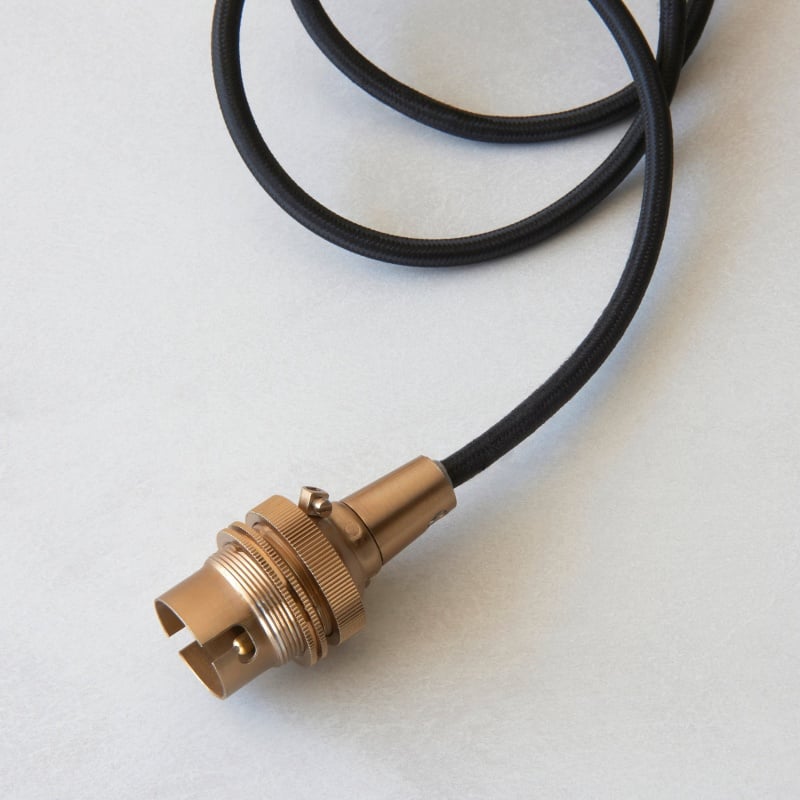 Plaitar Modern Brass Pendant Light - Minimalist Ceiling Fixture with Braided Cord for Hallways
