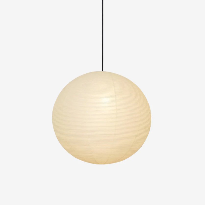 Washi Paper Round Pendant Lamp – Minimalist Lighting for Living Room