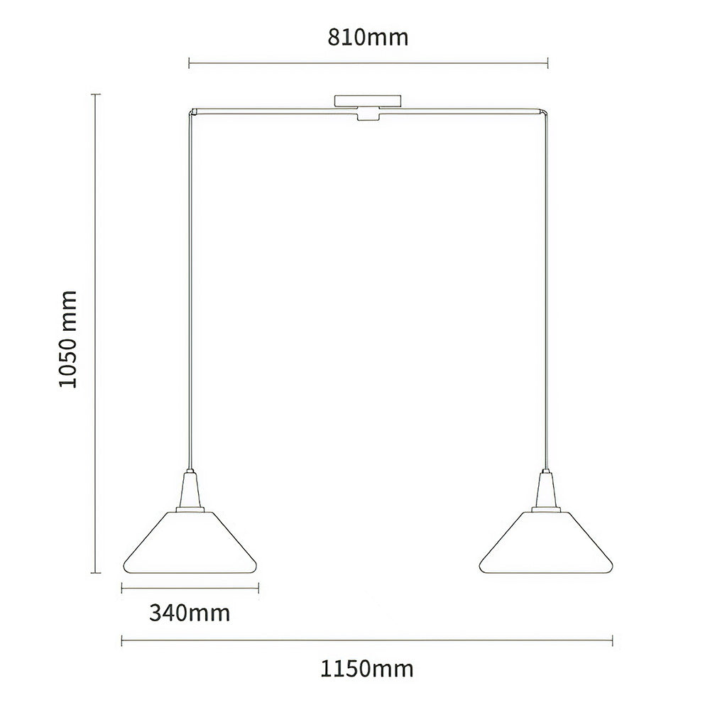 Orange Iron Cone Pendant Lamp - Simple Kitchen Island Lighting Fixture