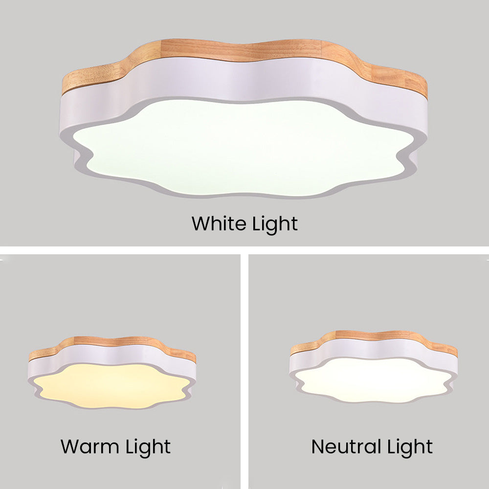 Flower LED Ceiling Light - Macaron Acrylic Fixture for Children's Room