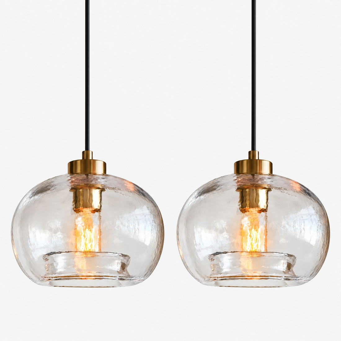 Modern Rustic Glass Pendant Light for Dining Room