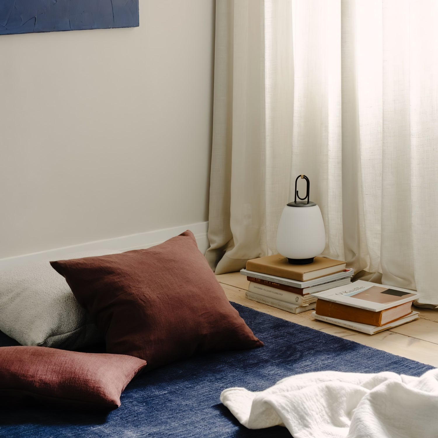 Lantern Table Lamp - USB Rechargeable Nordic Light for Indoor & Patio