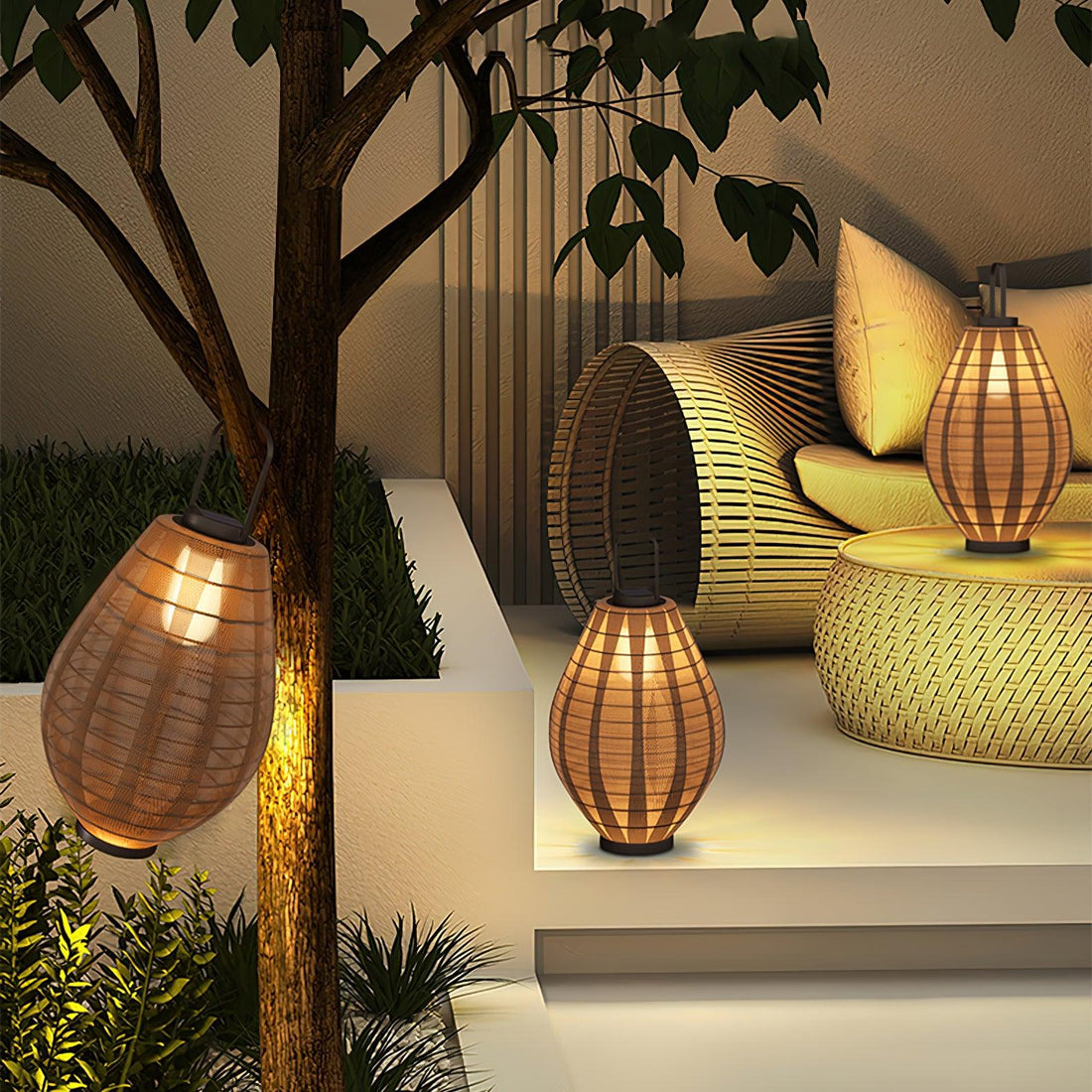 Mesh Beacon Outdoor Lamp - Waterproof Teardrop Stainless Steel Light