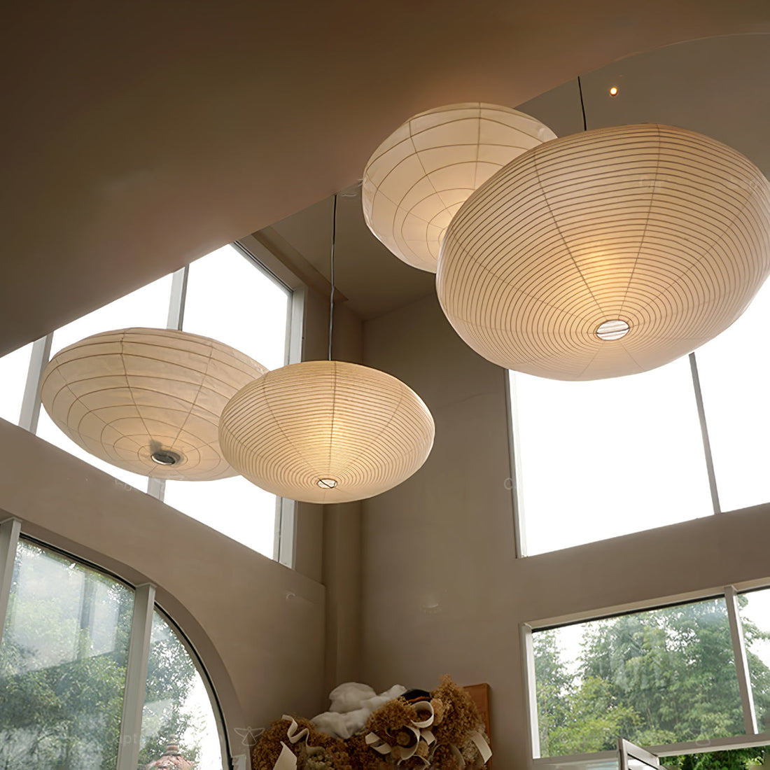 Mulberry Paper Plug-In Pendant Light