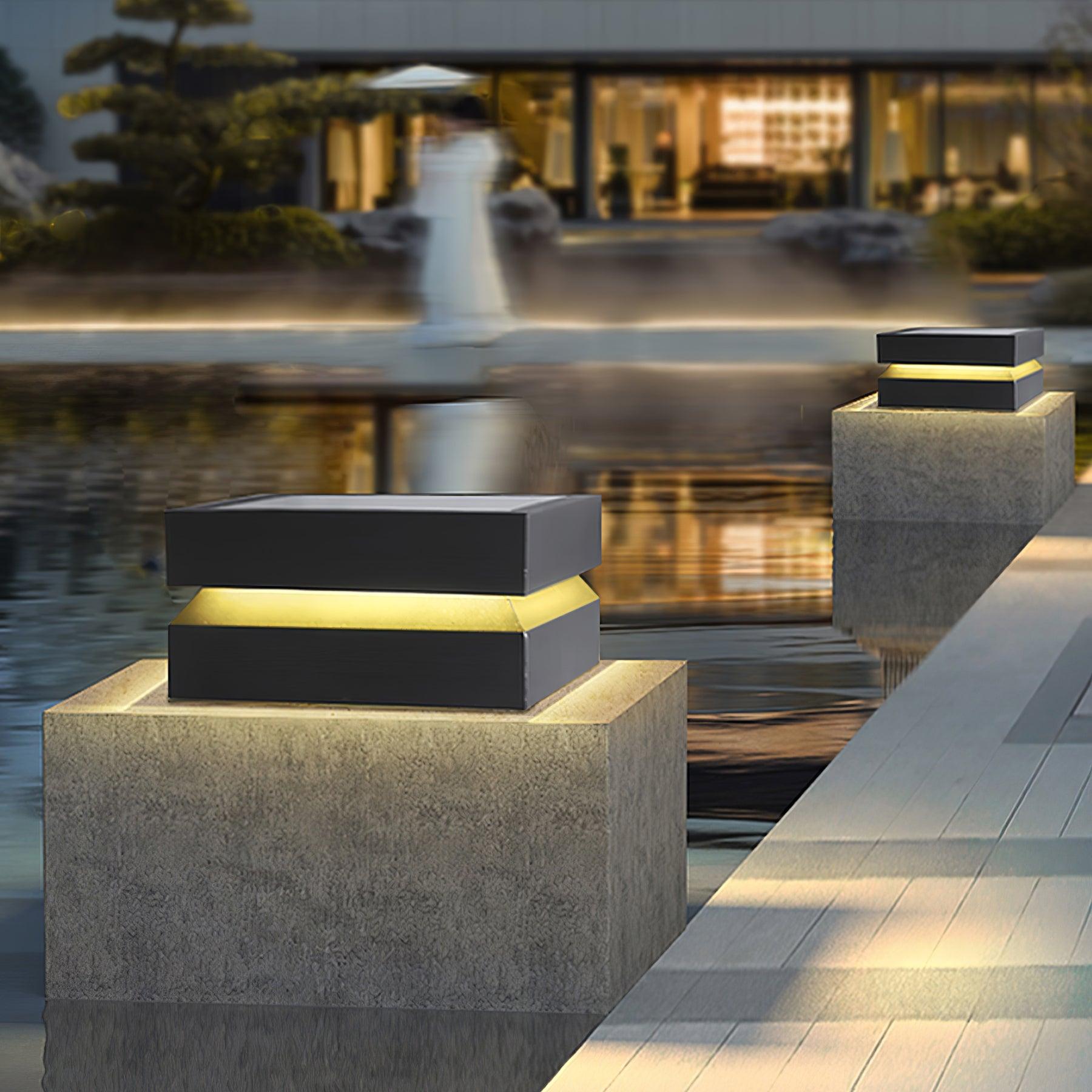 Square Post Outdoor Light - Waterproof Garden Lamp for Pathway