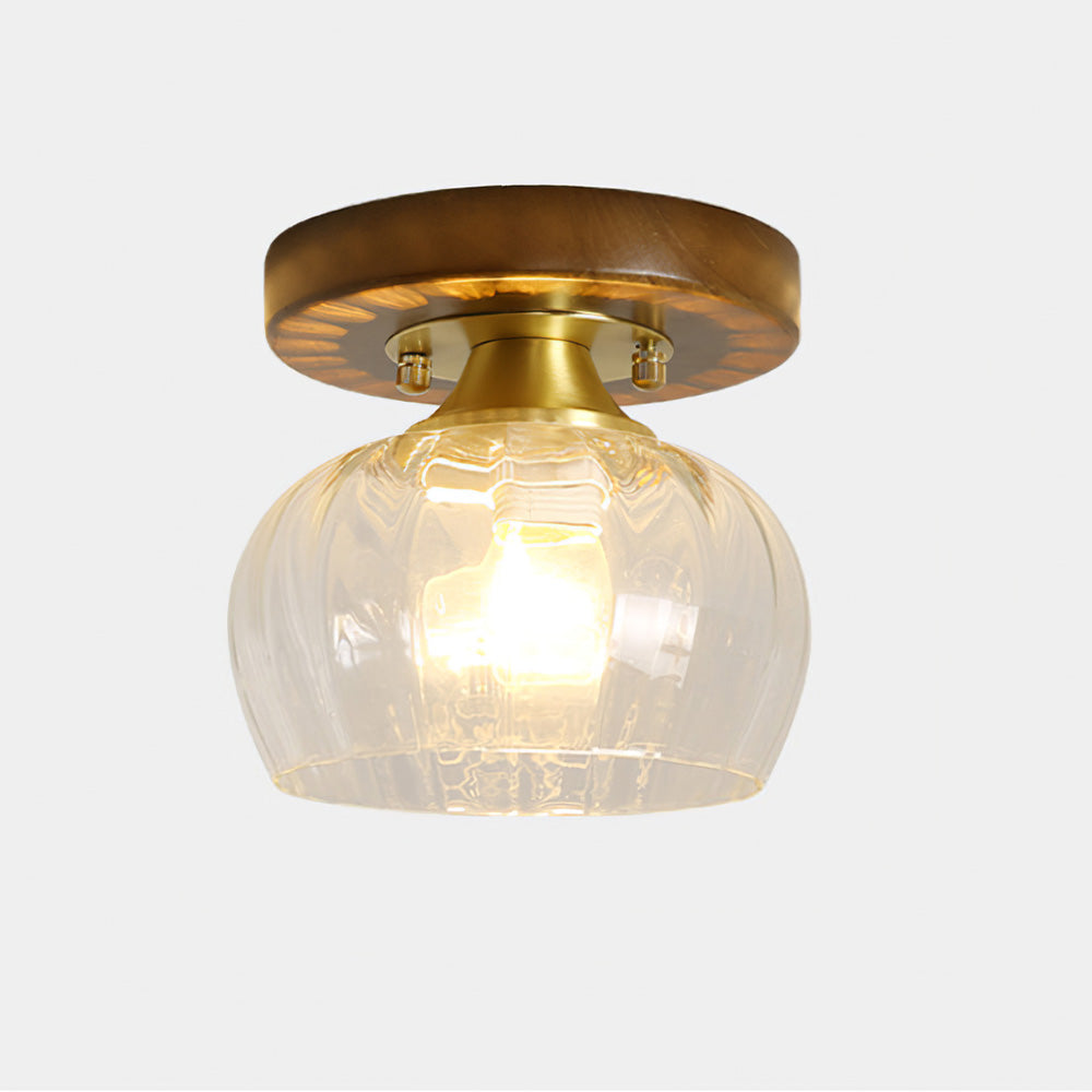 Contemporary Glass Ceiling Light - Modern Living Room Fixture
