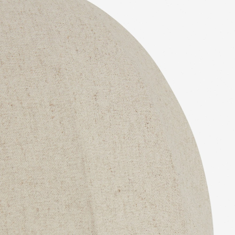 Cordove Table Lamp Sculptural Sphere Base Artistic Table Light - Linen Shade for Bedroom Living Room