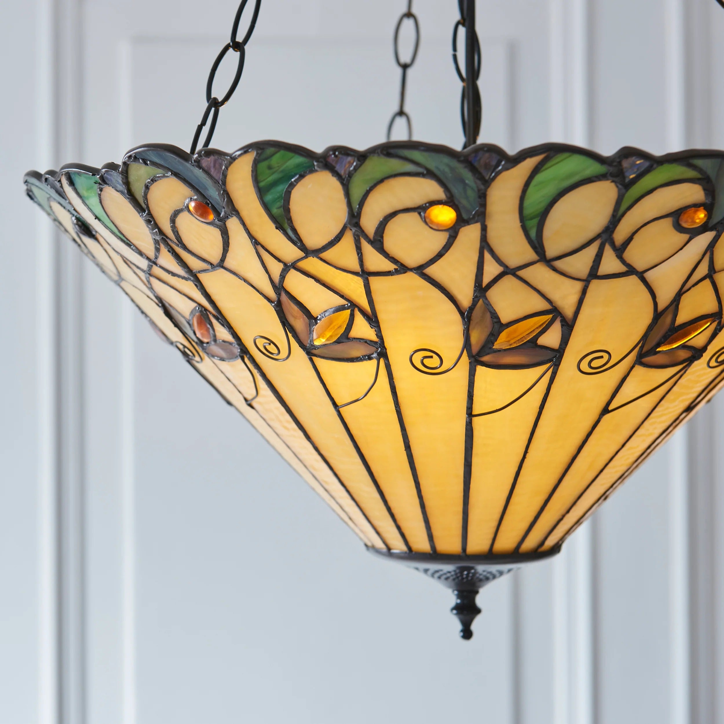 TF Jamelia Light - Decorative Art Glass - Flush Mount Timeless Style for Hallway