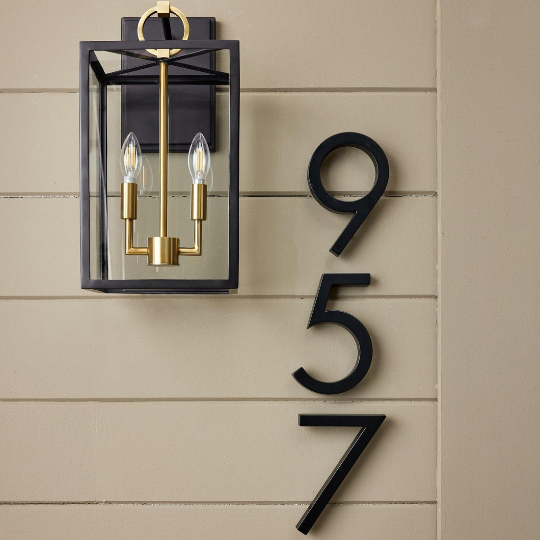 Ferrix Iron Outdoor Wall Lamp - Industrial Rectangular Glass Sconce