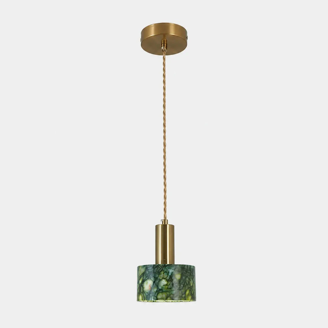 Regular jade stone pendant light