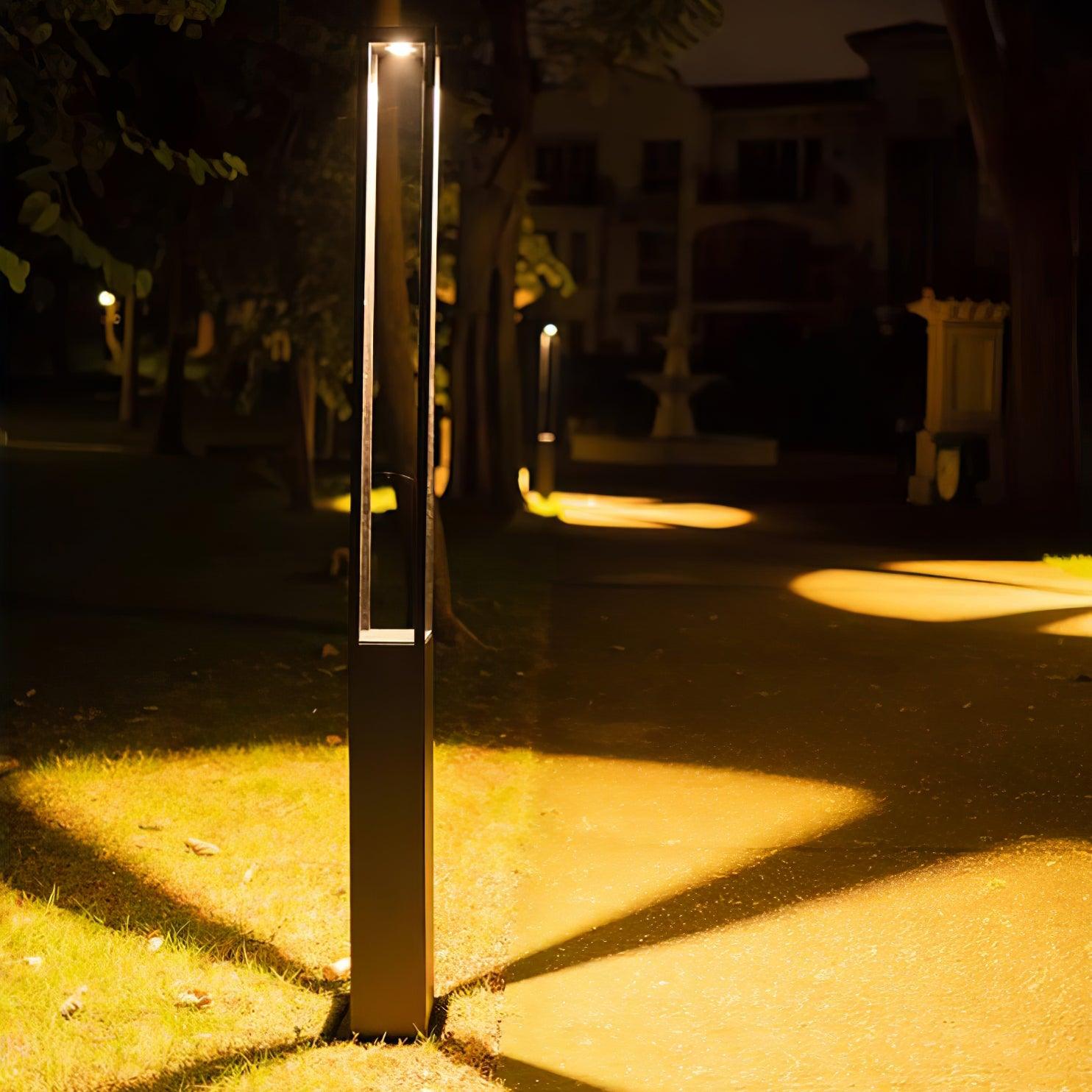 Modern Pole Outdoor Light - Geometric Post Garden Street Lamp