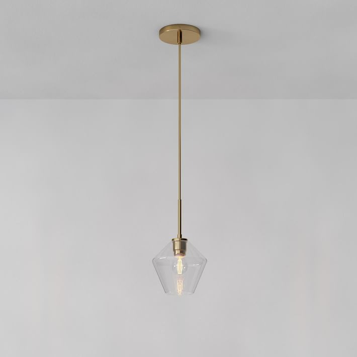 Merin Transparent Glass Sculpture Geometric Pendant Lamp