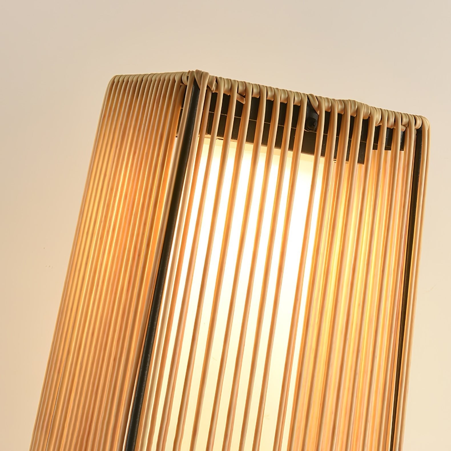 Plastic Rattan Outdoor Post Light - Solar Post Lamp Ideal