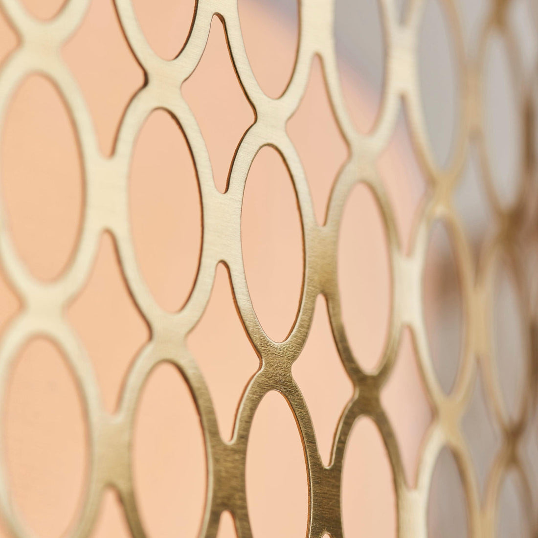 Liorin Geometric Mesh 3‑Light Flush Ceiling Light - Mesh Metal Lamp for Living Room or Hallway