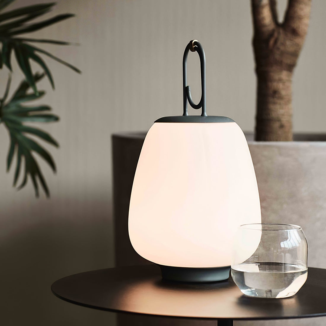 Lantern Table Lamp - USB Rechargeable Nordic Light for Indoor & Patio