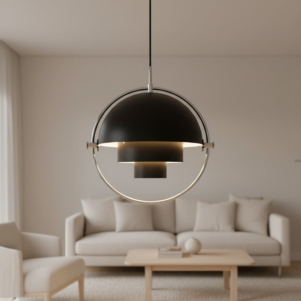 Multiva Sculptural Pendant Light – Adjustable Chandelier in Danish Modern Style for Dining Areas N18