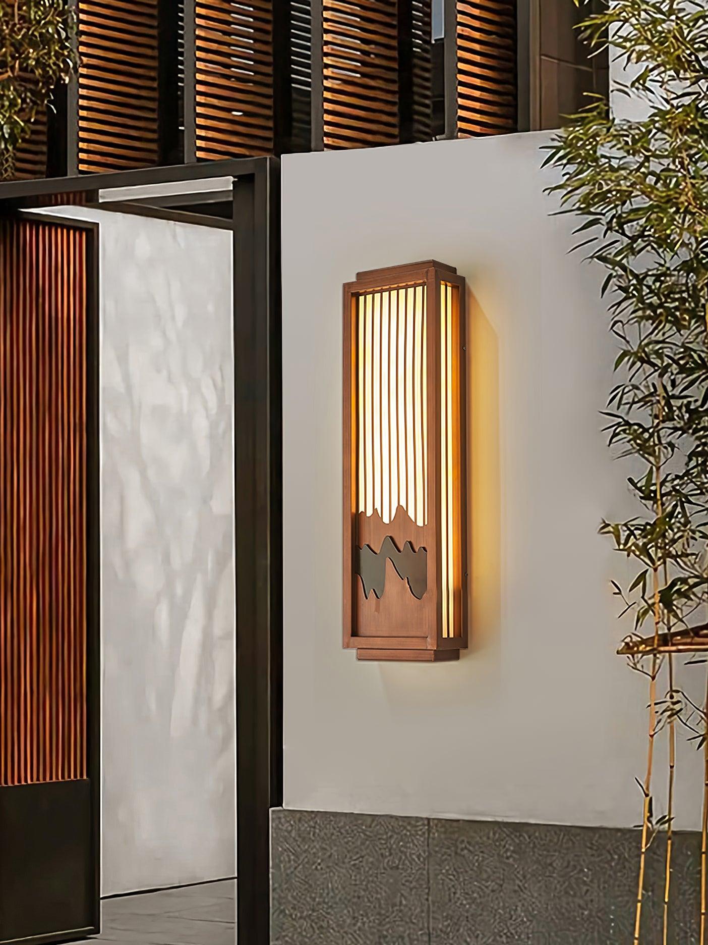 Modische Wandleuchte aus Edelstahl – quadratische Lampe für Terrassen