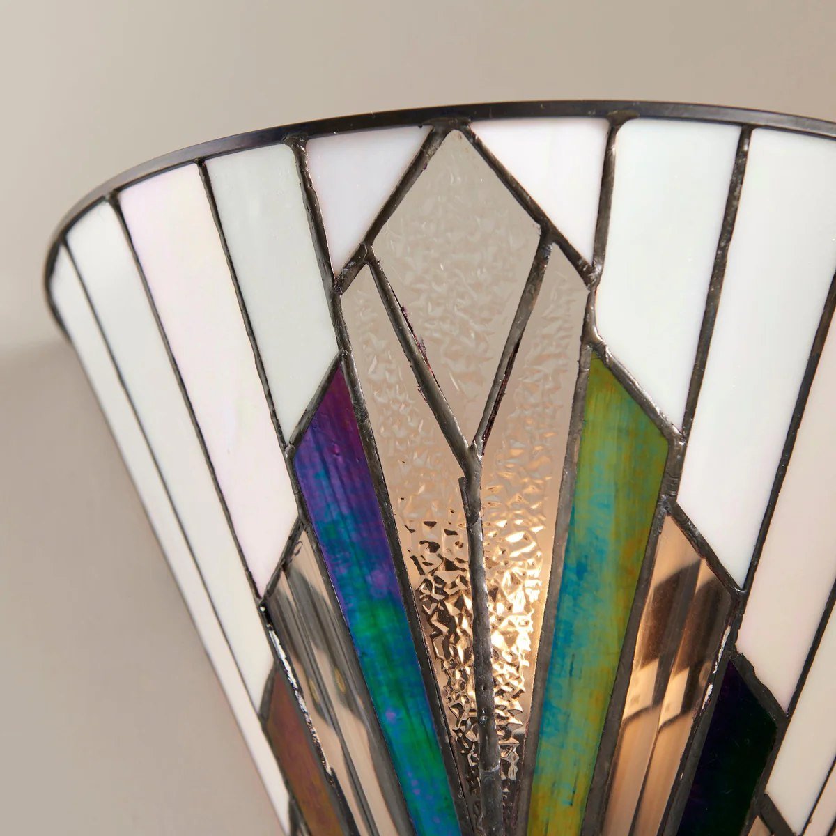 TiffStar Wandleuchte – Vintage-Buntglas für Flur und Schlafzimmer