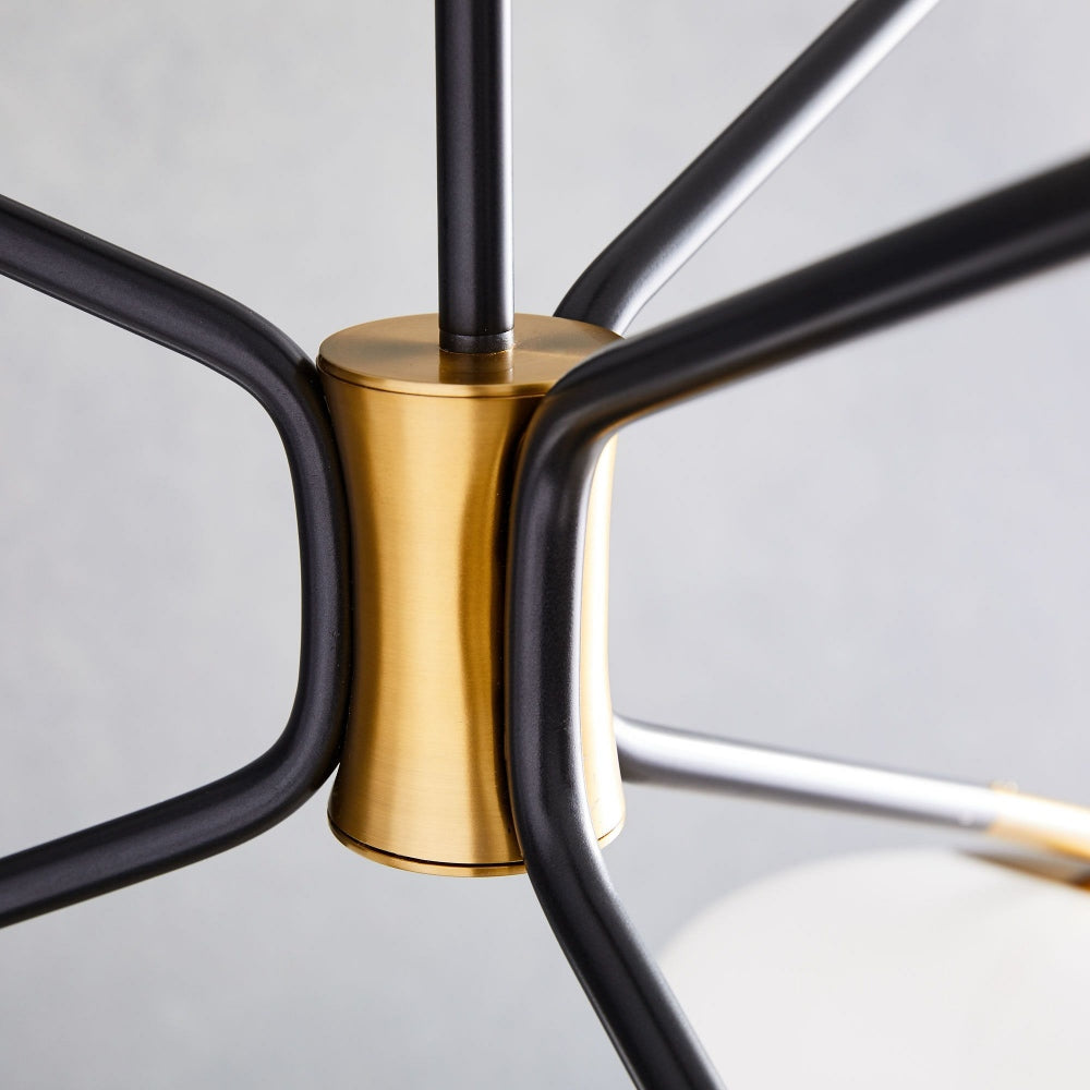 Brimush Flattened-Globe Pendant Lamp – Minimalist Architectural Form