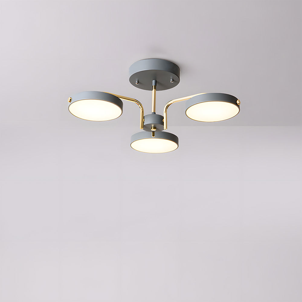 Disc Branch Iron Ceiling Lamp - Nordic Creative Light for Living Room