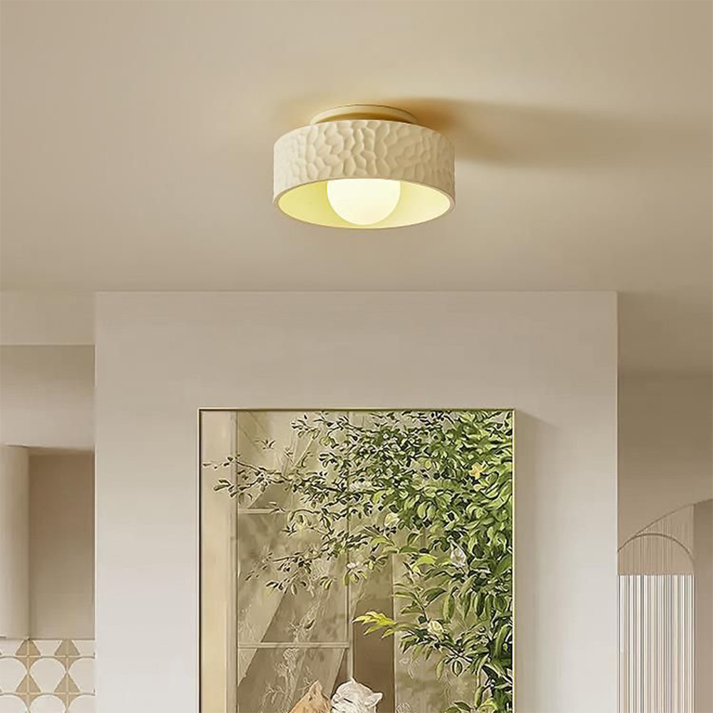 Wabi-sabi Ceiling Lamp - Round Style Fixture for Living Room