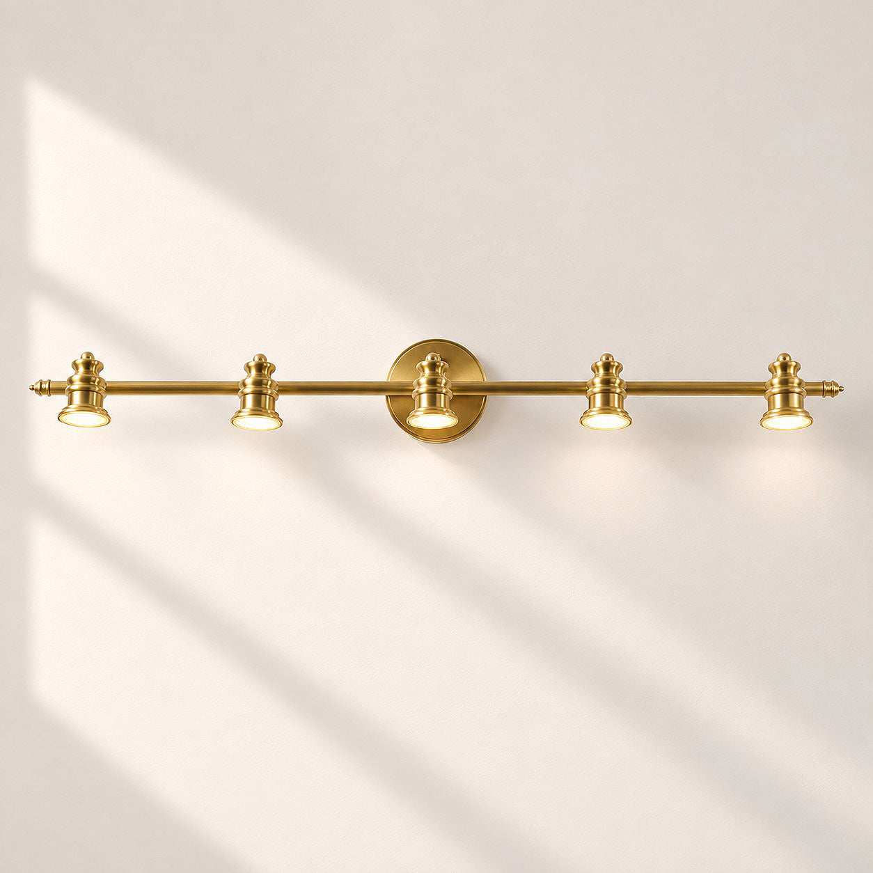 Aurelia Brushed Brass Adjustable Vanity Wall Light