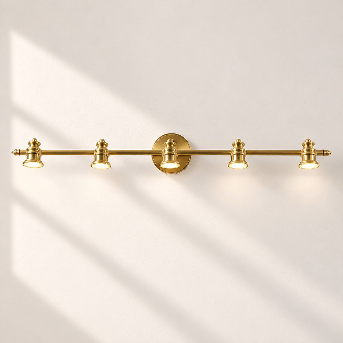 Aurelia Brushed Brass Adjustable Vanity Wall Light