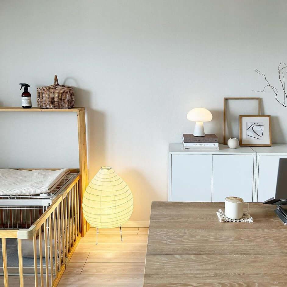 Tischlampe aus Washi-Papier – Laternendesign für Wohnzimmer und Schlafzimmer
