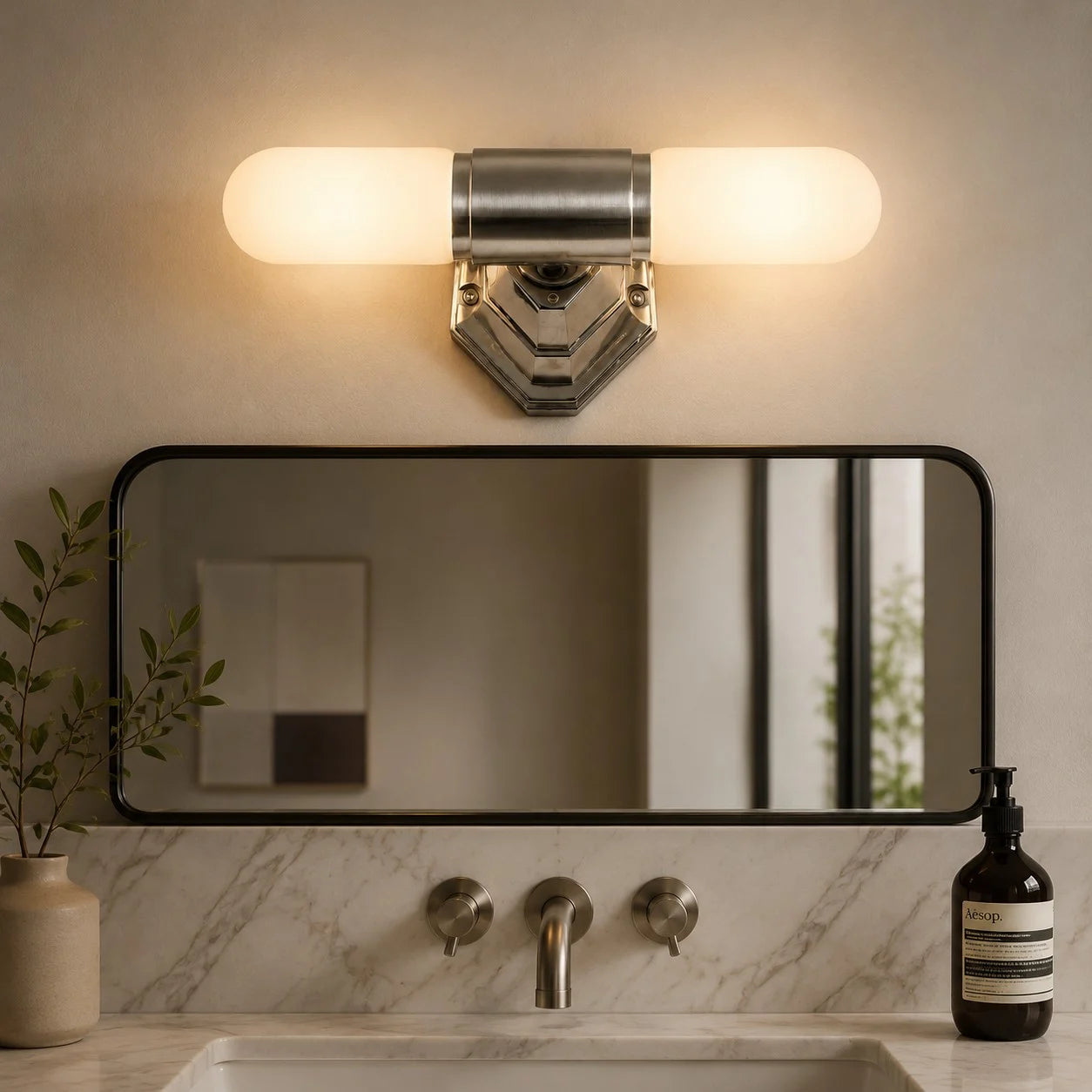 Montmartre wall light detail and room view