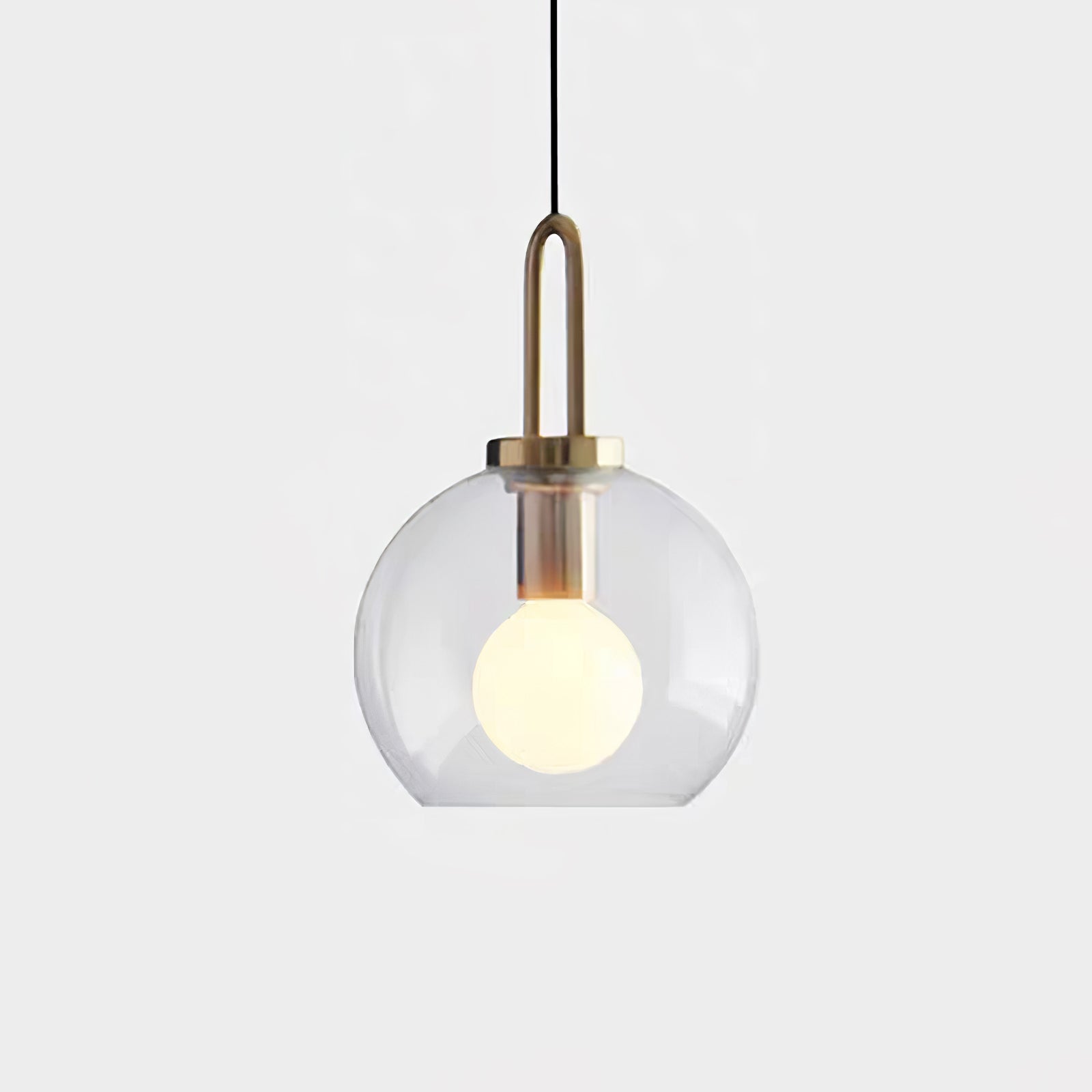 Kupferbeschichtete Glas-Plug-in-Hängeleuchte mit Kabel