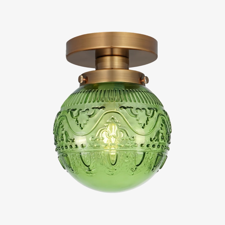 Naveliro Sphere Glass Flush Mount Ceiling Light - Timeless Design for Living Room and Kitchen