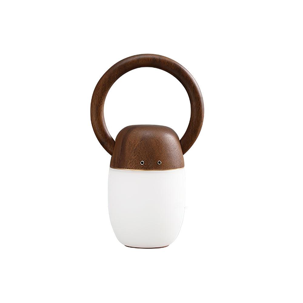 Zen Buddha Tischlampe – Wiederaufladbare LED-Lampe aus Holz für Zuhause und Büro
