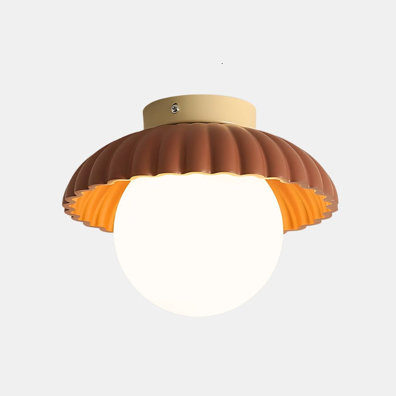Resin UFO Modern Cream Ceiling Light